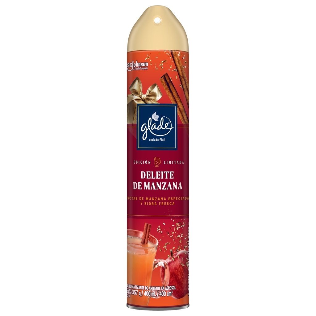 Ambientador Glade Deleite De Manzana Spray 400Ml Edición Limitada