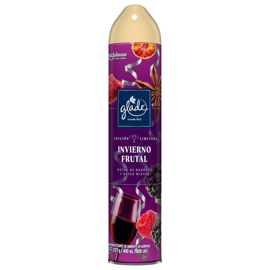 Ambientador Glade Invierno Frutal Spray 400Ml Edición Limitada