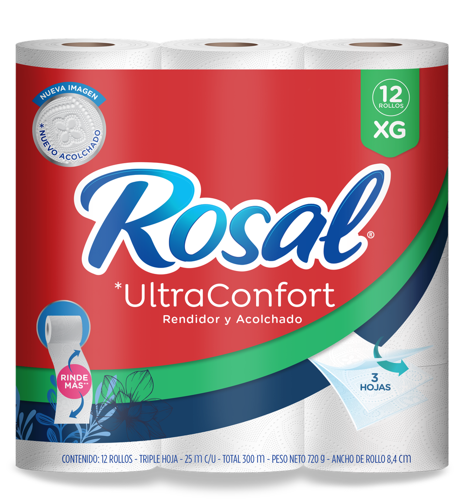 Papel Higiénico Rosal Ultra Confort XG 12 Unidades
