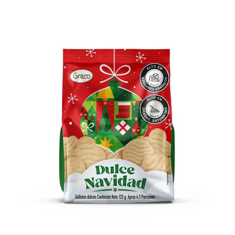 Galleta Dulce Navidad Greco Bolsa 125Gr