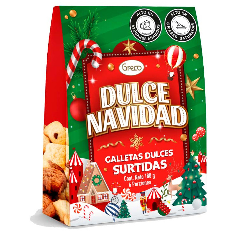Galleta Dulce Navidad Surtida Greco Caja 180Gr