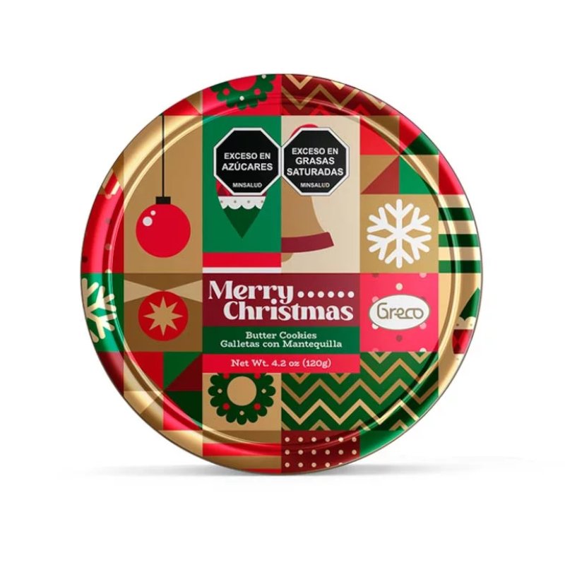 Galleta Cofre Merry Christmas Greco 120Gr