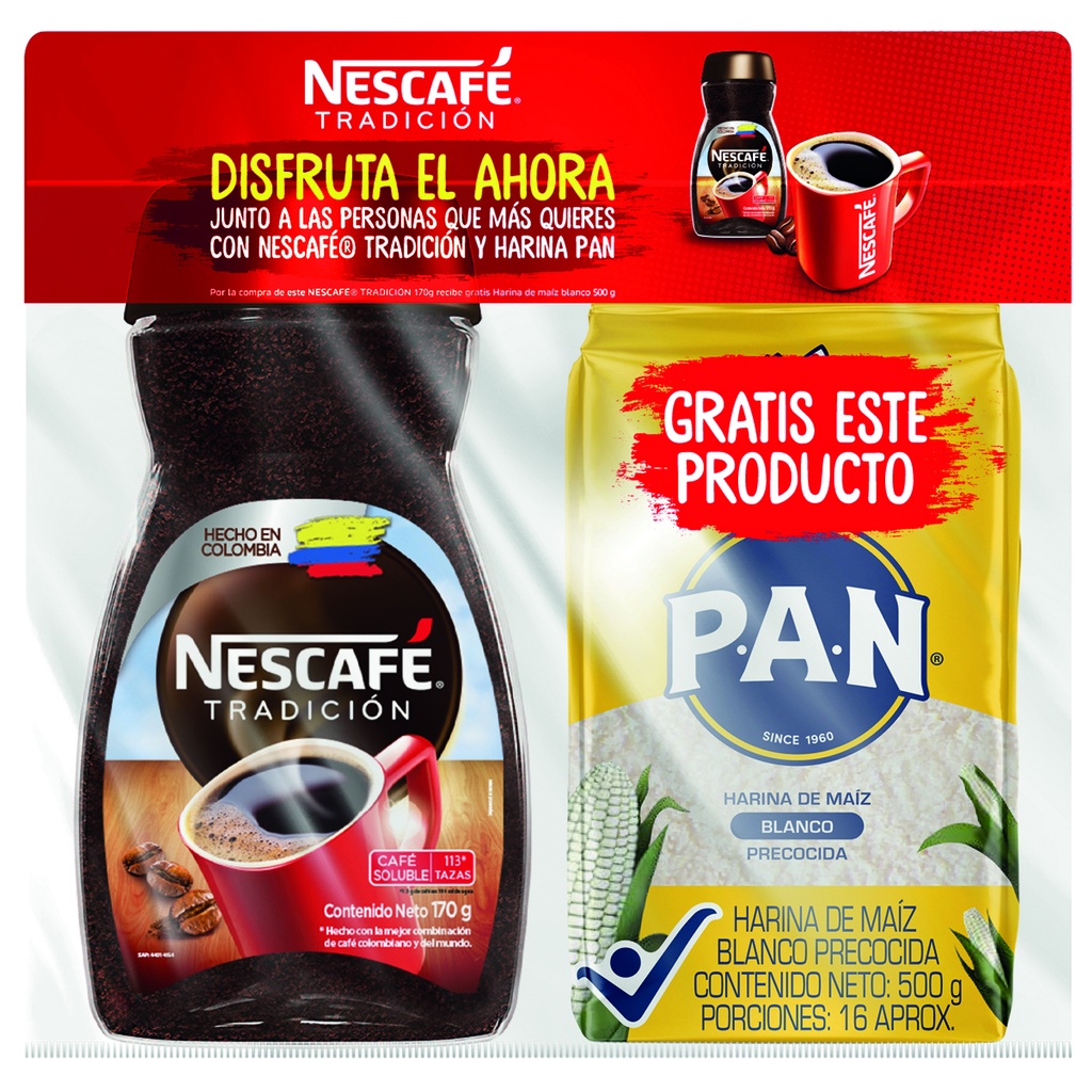Nescafé Tradicion 170Gr Gratis Harinapan 500Gr