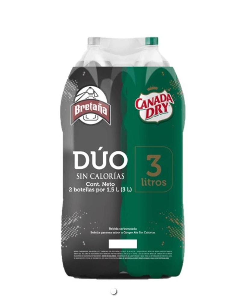 Bretaña Postobon 1500Ml + Canada Dry 1500Ml