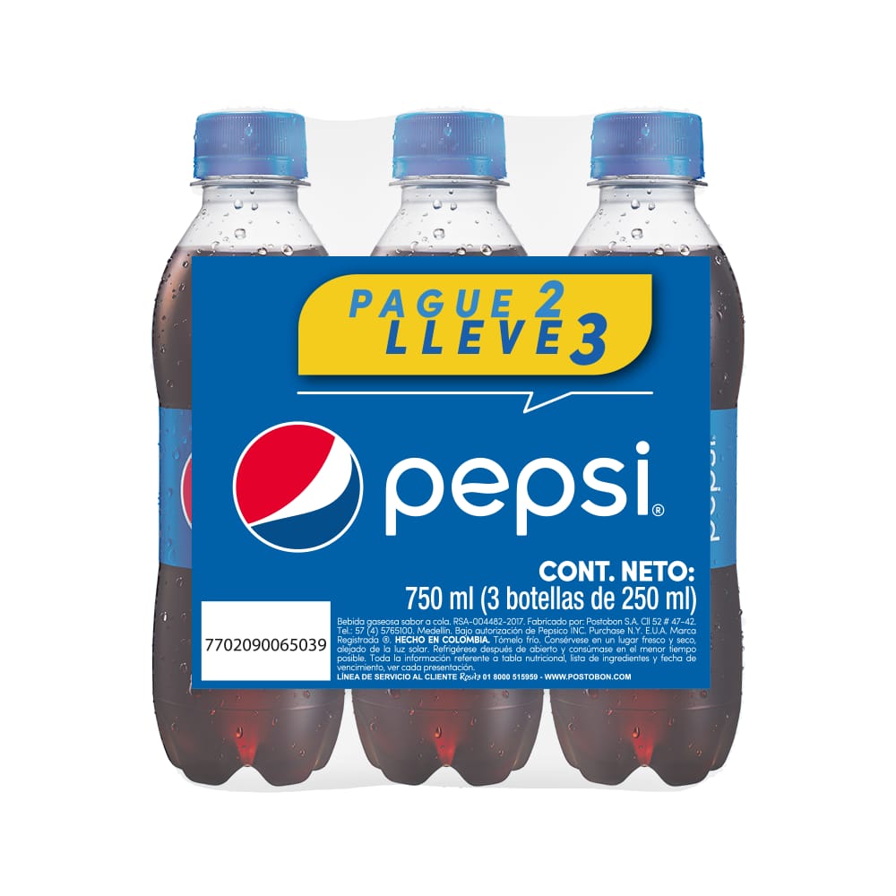 Pepsi Postobon Pague 2 Lleve 3 250Ml Cada Uno 