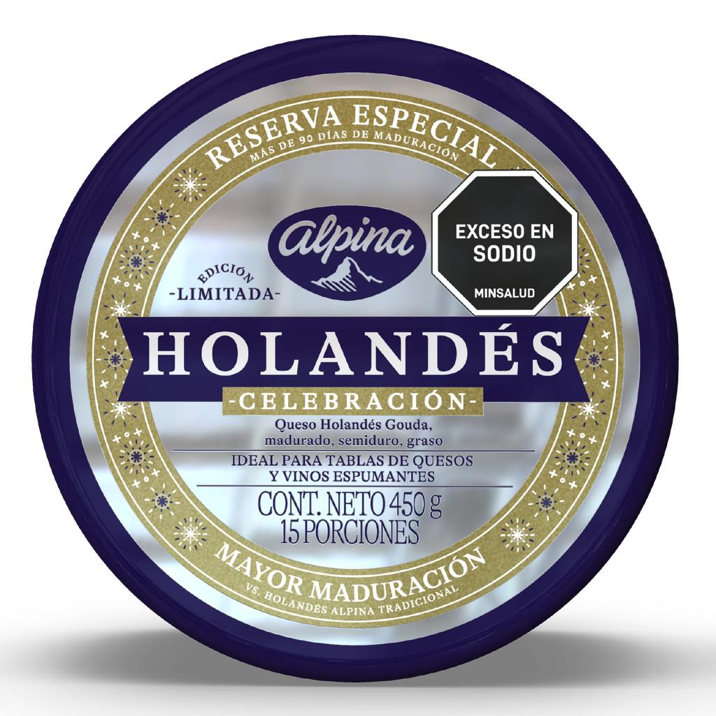 Queso Holandés Alpina Celebración 450Gr