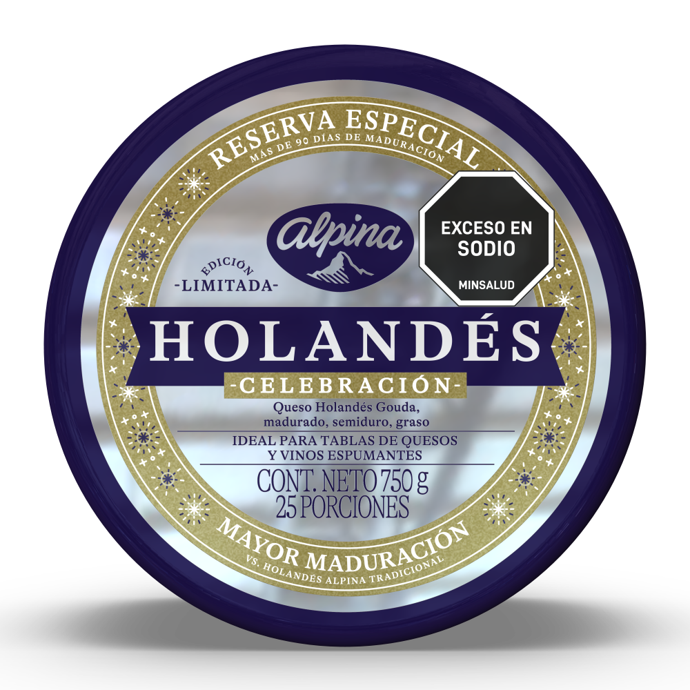 Queso Holandés Alpina Celebración 750Gr