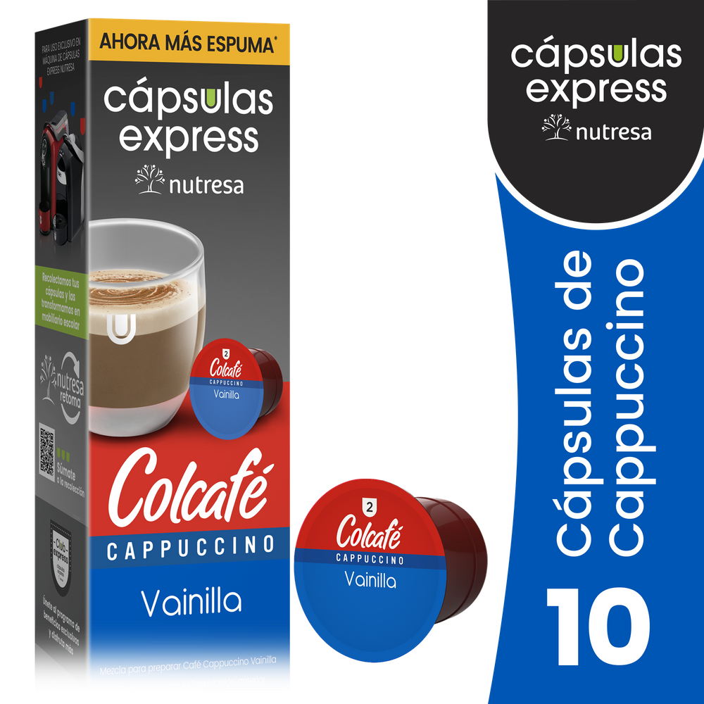 Colcafe Cappuccino Vainilla Cápsulas 10 Unidades