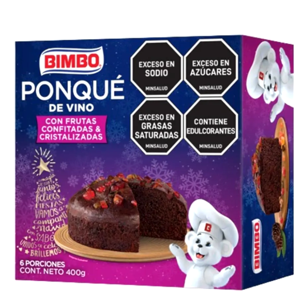 Ponqué Vino Bimbo 400Gr