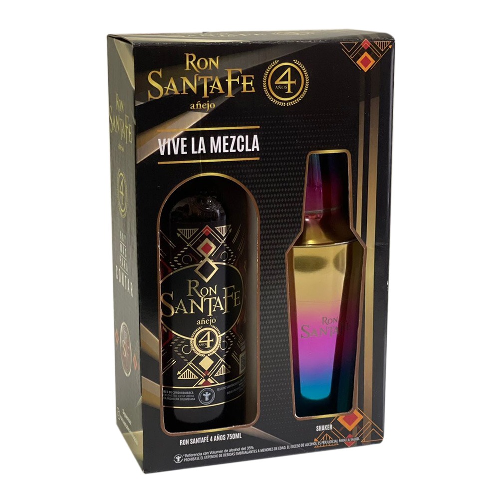 Estuche Ron Santafe 4 Años 750Ml