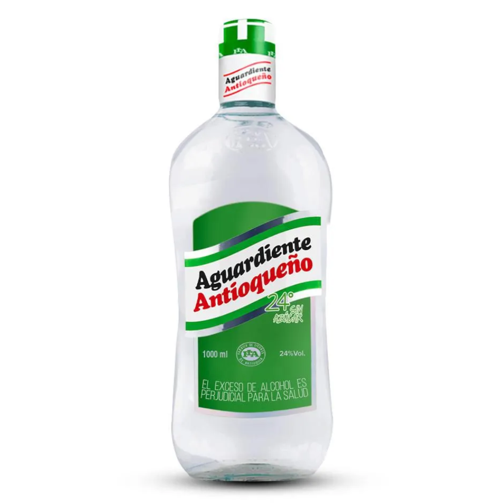 Aguardiente Antioqueño Sin Azúcar Verde Botella 1000Ml