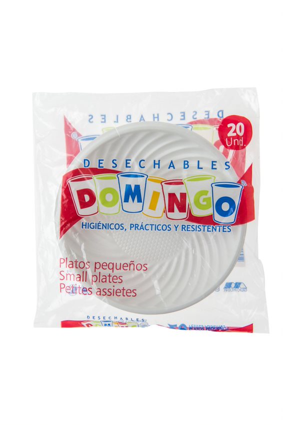 Plato Desechable Domingo Pequeño 20 Unidades
