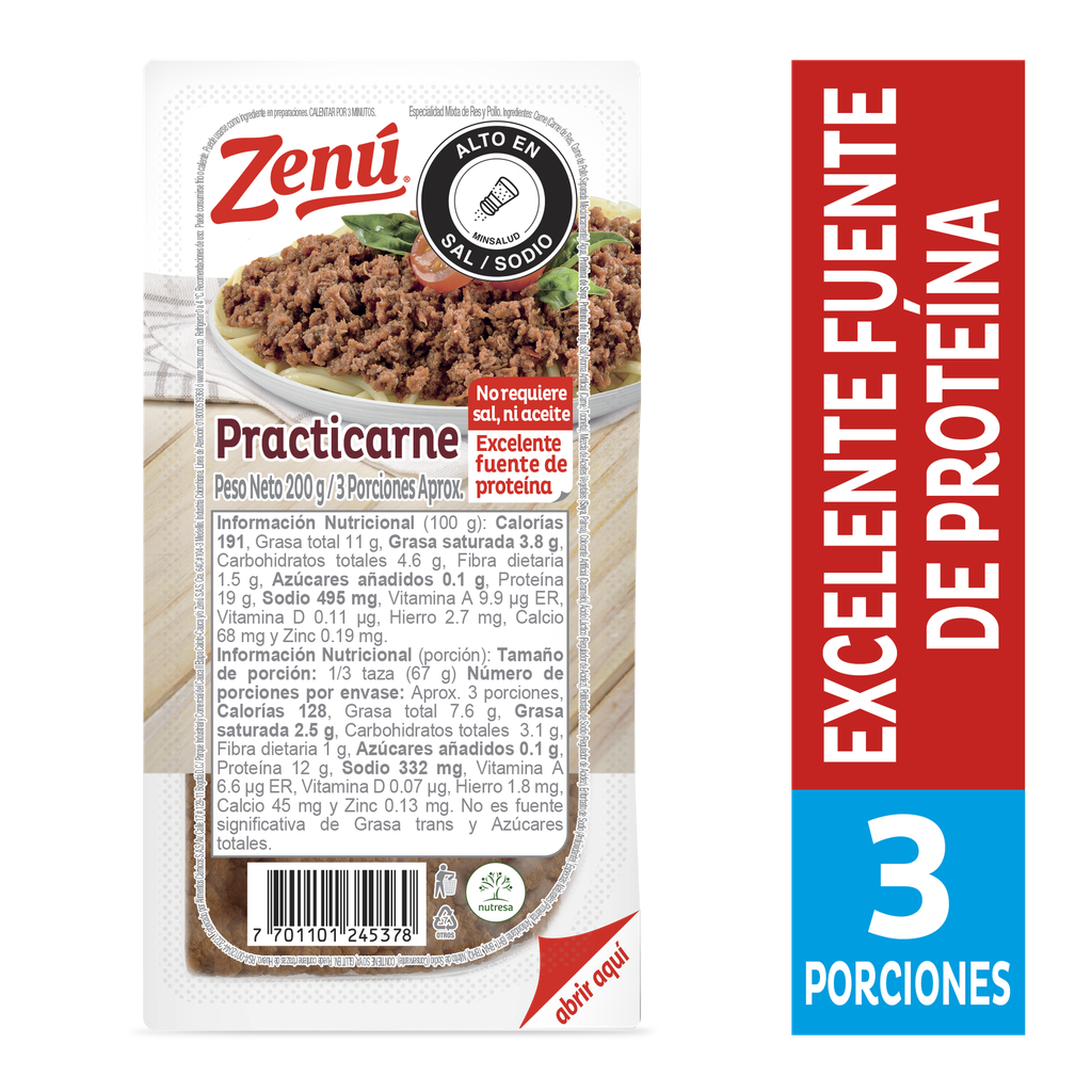 Practicarne Zenú 200Gr