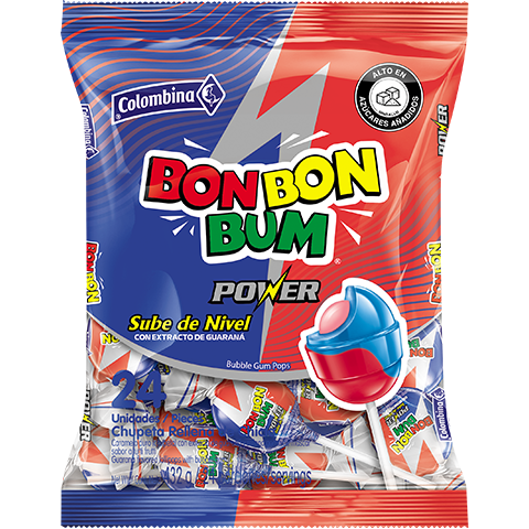 Bon Bon Bum Power Bolsa 24 Unidades 432Gr