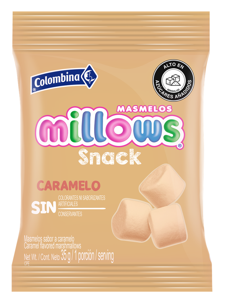 Masmelos Millows Snack Caramelo 35Gr