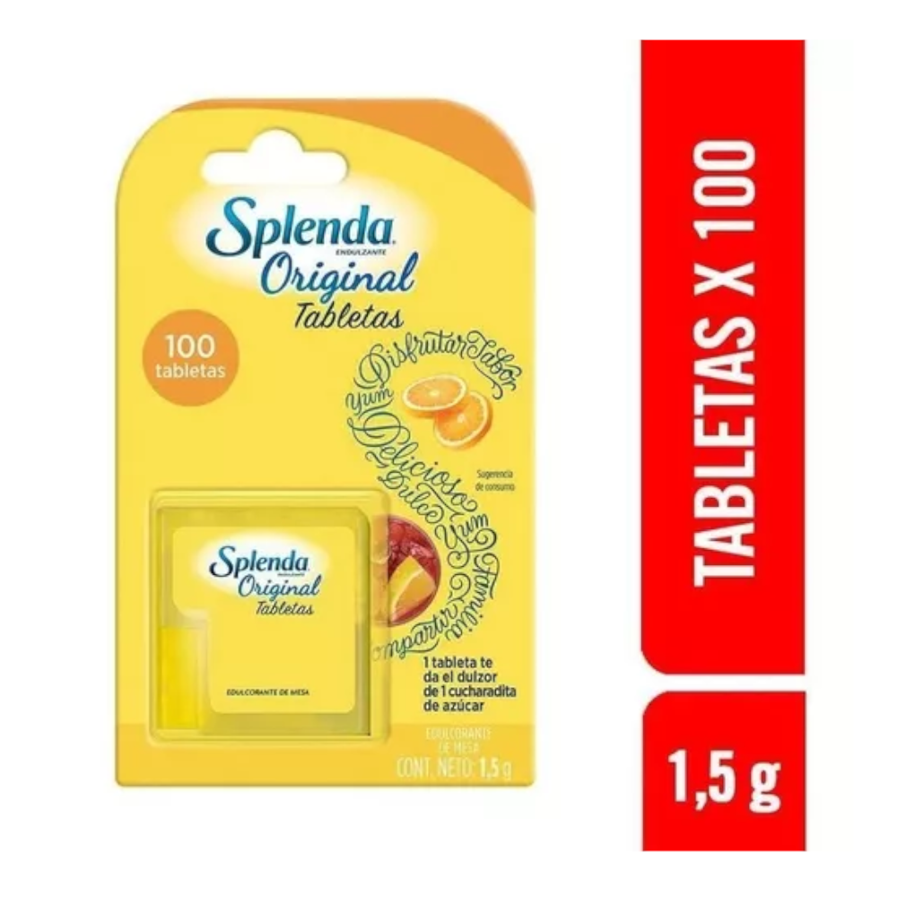 Endulzante Splenda 100 Tabletas 1,5Gr