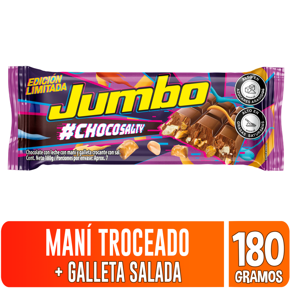 Chocolatina Jumbo Chocosalty  180Gr Edición limitada