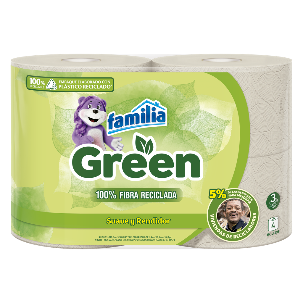 Papel Higiénico Familia Green 4 Unidades