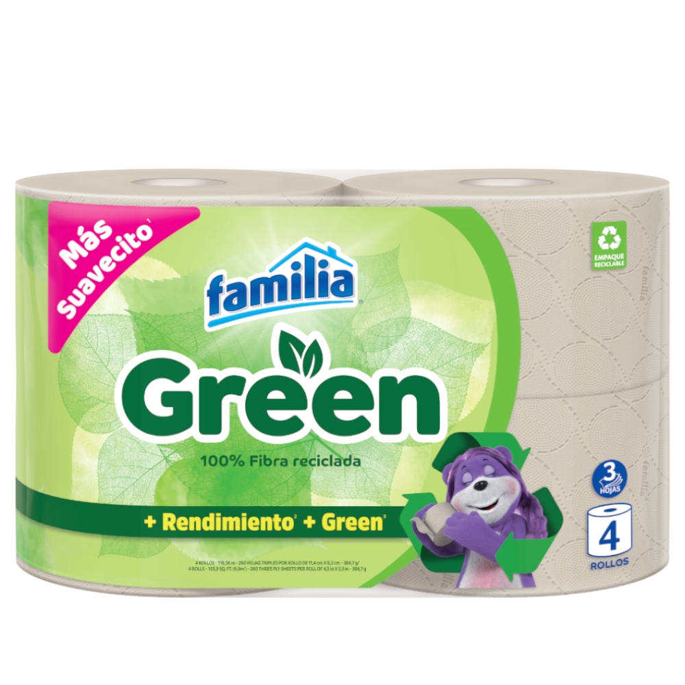 Papel Higiénico Familia Green 4 Unidades