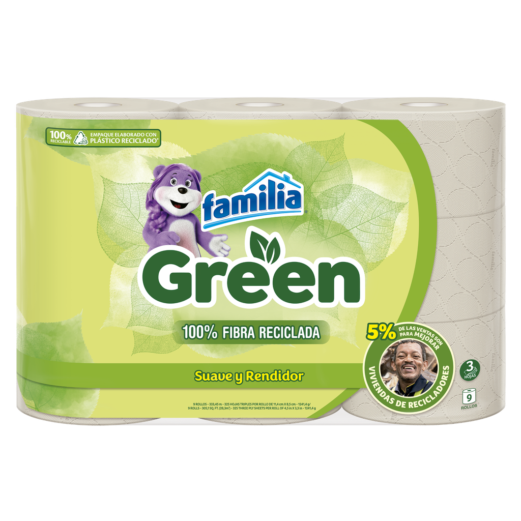 Papel Higiénico Familia Green 9 Unidades