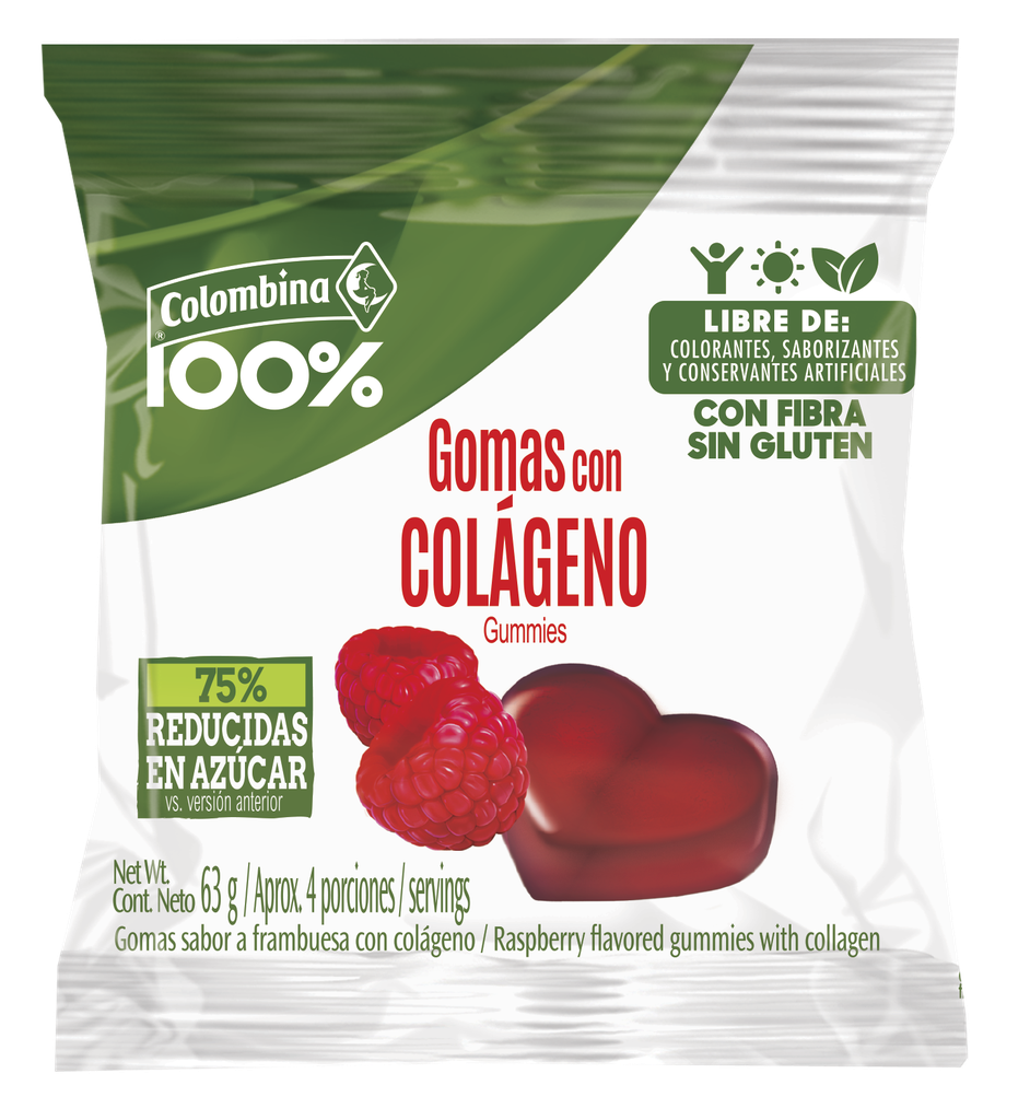 Gomas Con Colágeno Frambuesa 63Gr