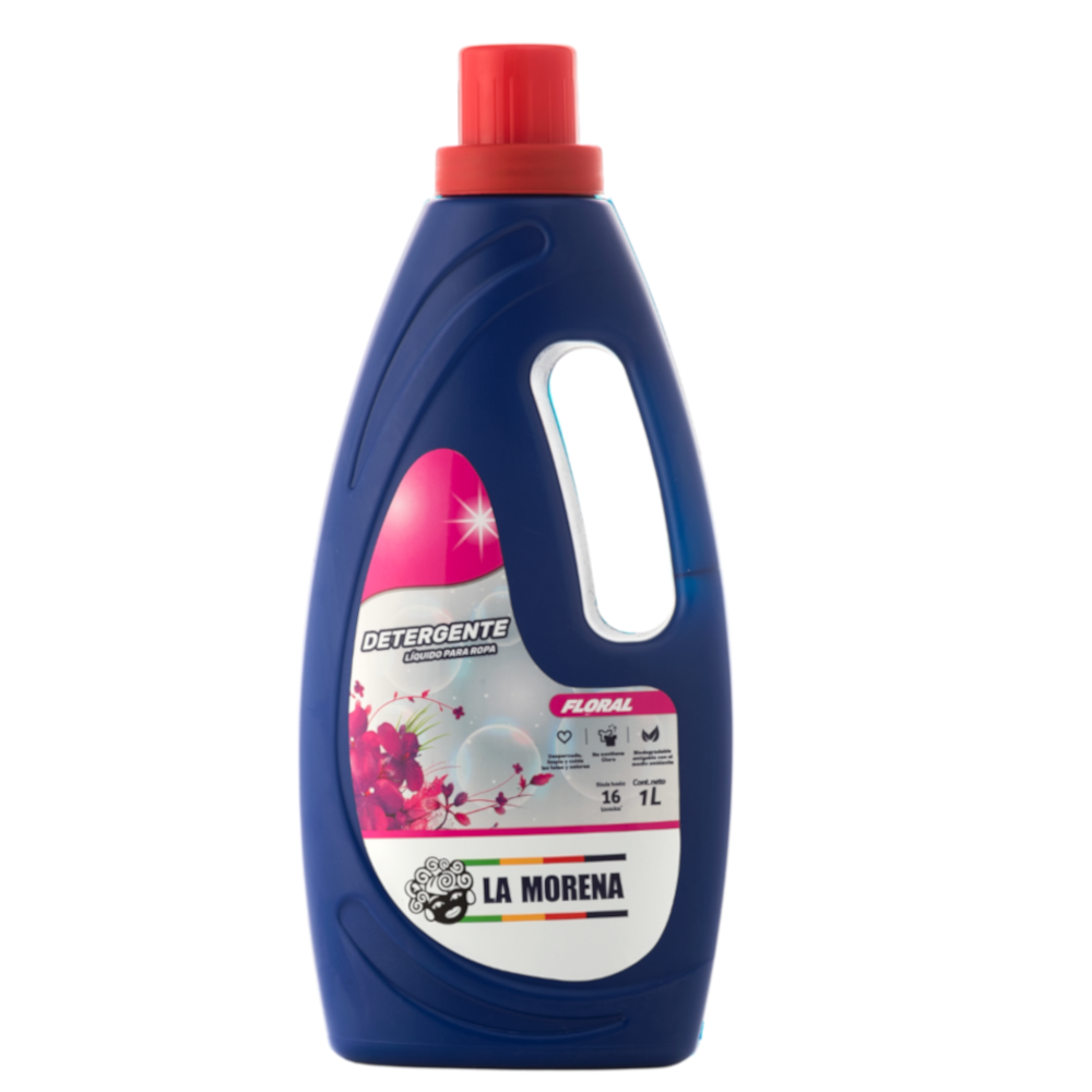 Detergente Liquido Floral La Morena 1000Ml