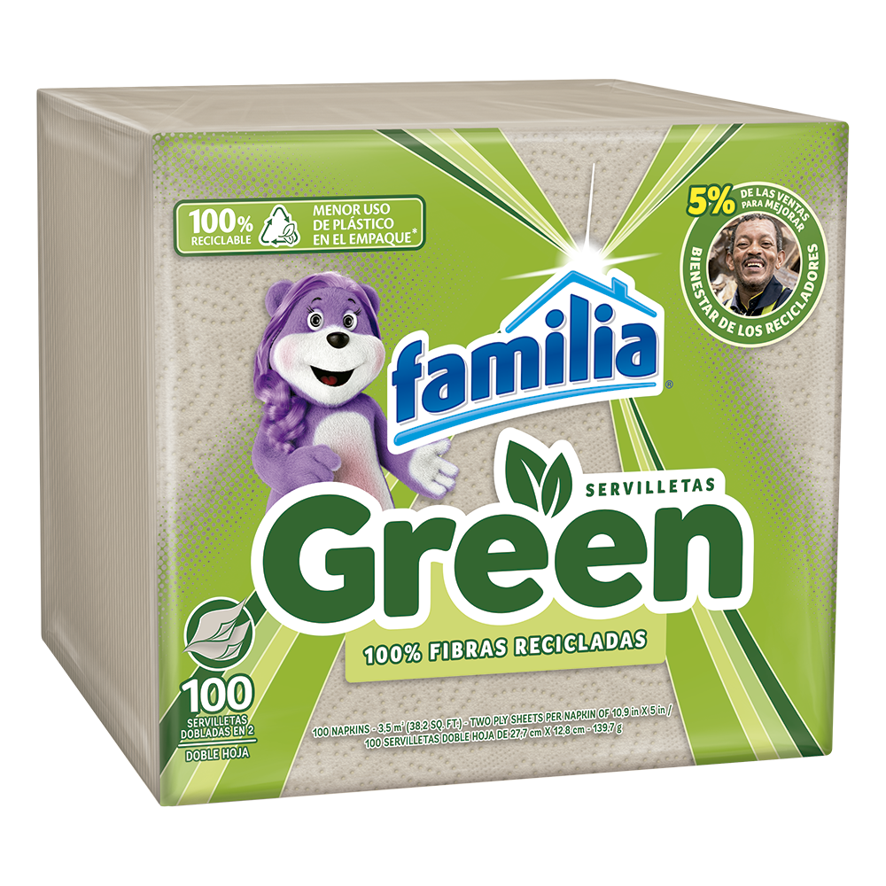 Servilleta Familia Green 100 Unidades