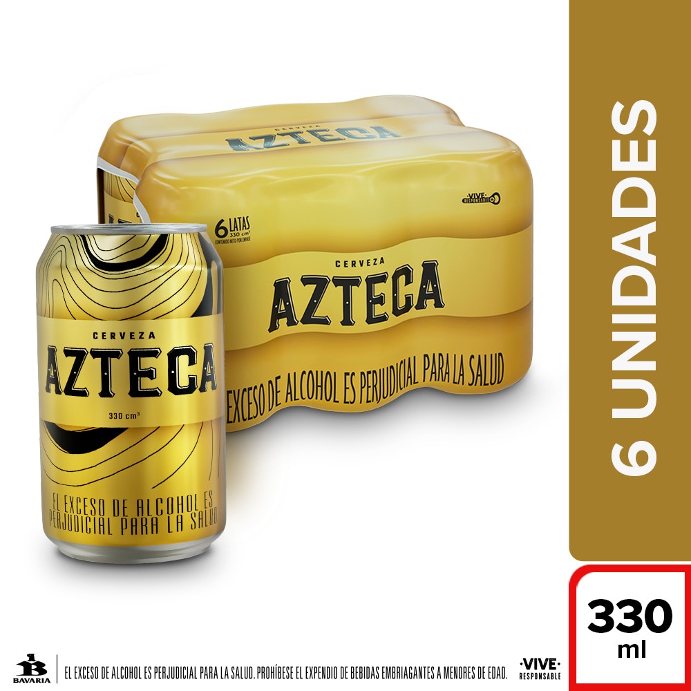 Cerveza  Azteca 6 Unidades 1980Cc