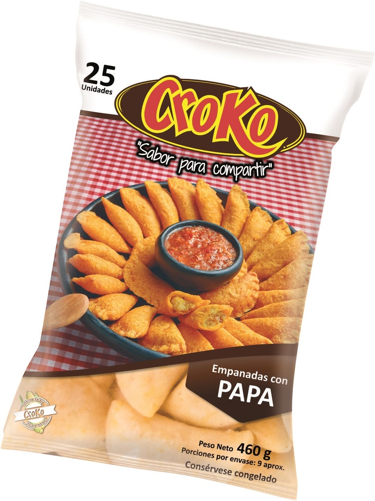 Empanadas Tipo Coctel Con Papa Croko 25 Unidades 400Gr