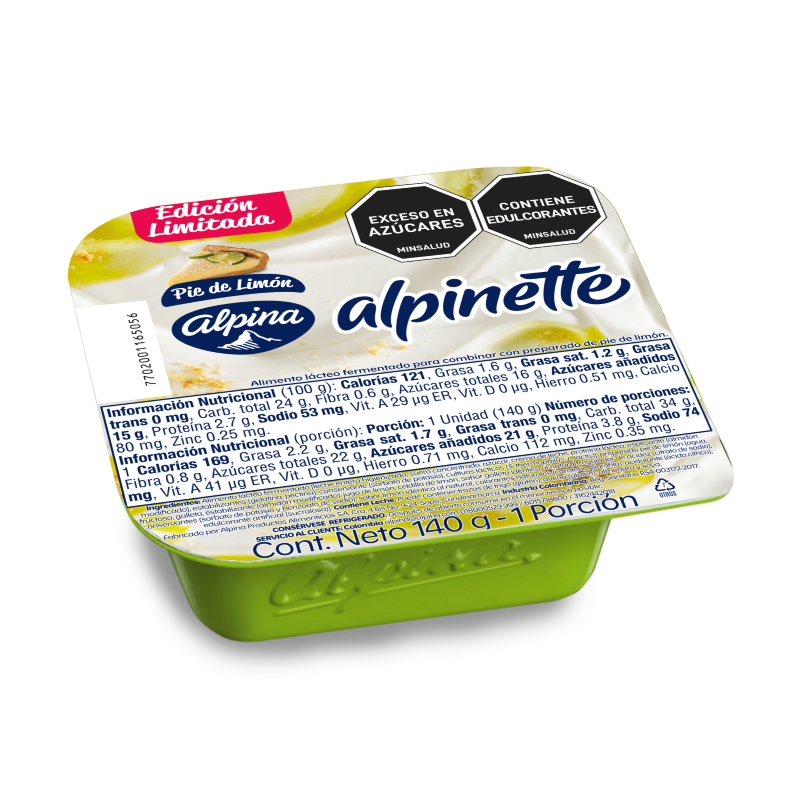 Alpinette Pie De Limón 140Gr