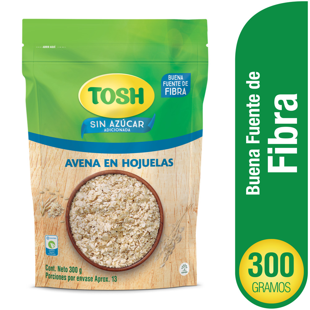 Avena En Hojuelas Tosh Sin Azúcar Adicionada 300Gr