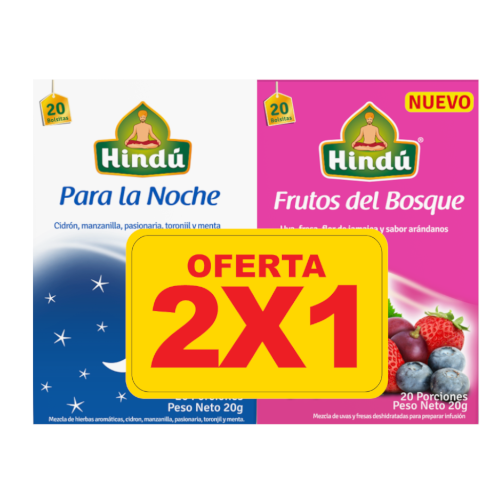 Infusion Hindú  Para La Noche Y Frutos Del Bosque 2*1 40Gr