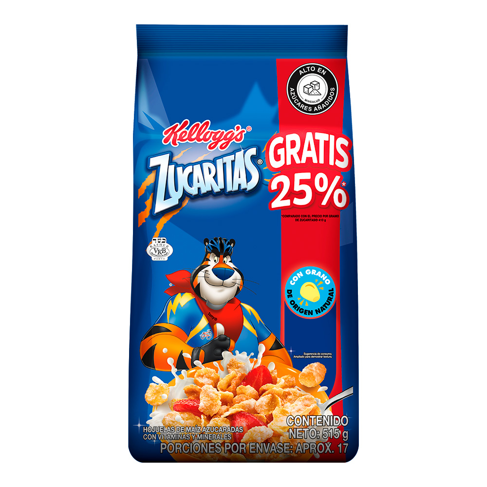 Cereal Zucaritas Kellogg's 515Gr Gratis 25%