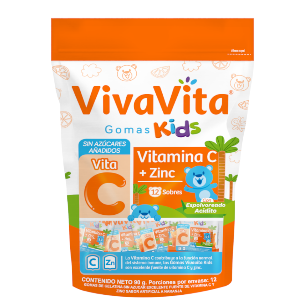 Gomas VivaVita Kids Con Vitamina C + Zinc 90Gr