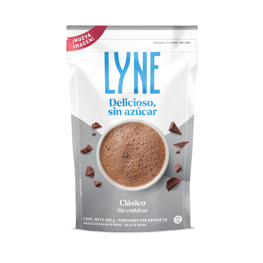 Chocolate Lyne Clásico Sin Endulzar Bolsa 200Gr