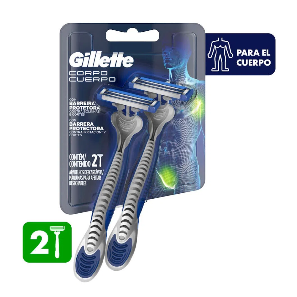 Maquina Afeitar Gillette Para El Cuerpo 2 Unidades