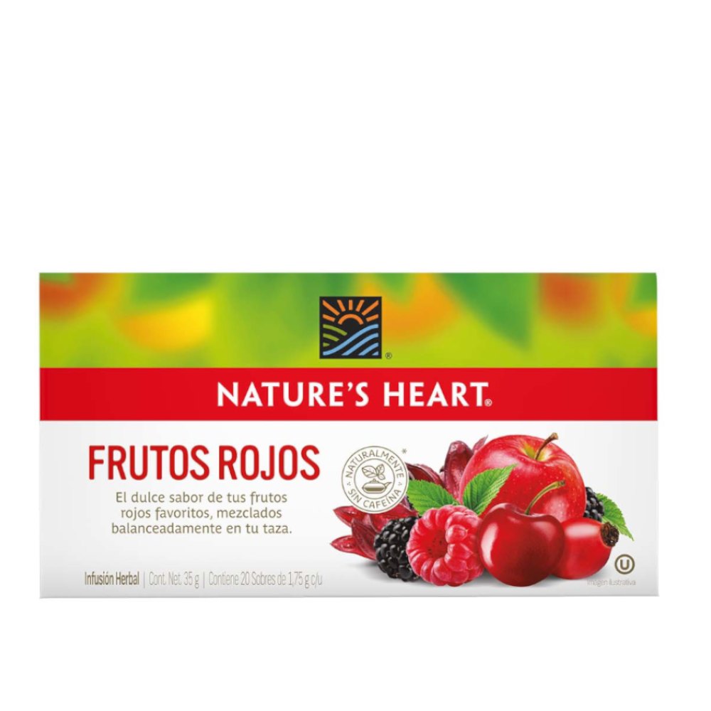 Infusión Herbal  Frutos Rojos Nature's Heart  20 Sobres 35Gr
