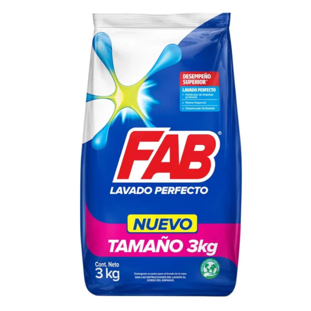 Detergente Polvo Fab Floral 3000Gr