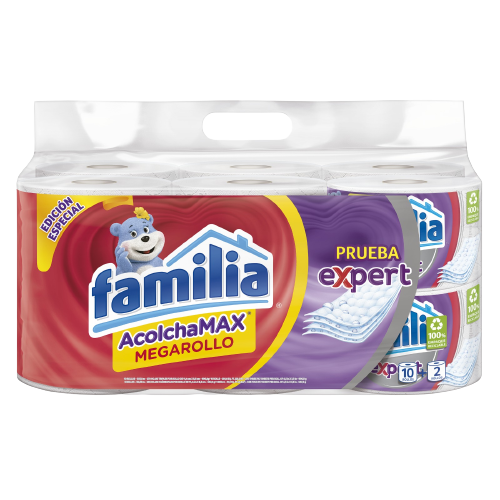 Papel Higiénico Familia Acolchamax Mega 10 Und + 2 Rollos