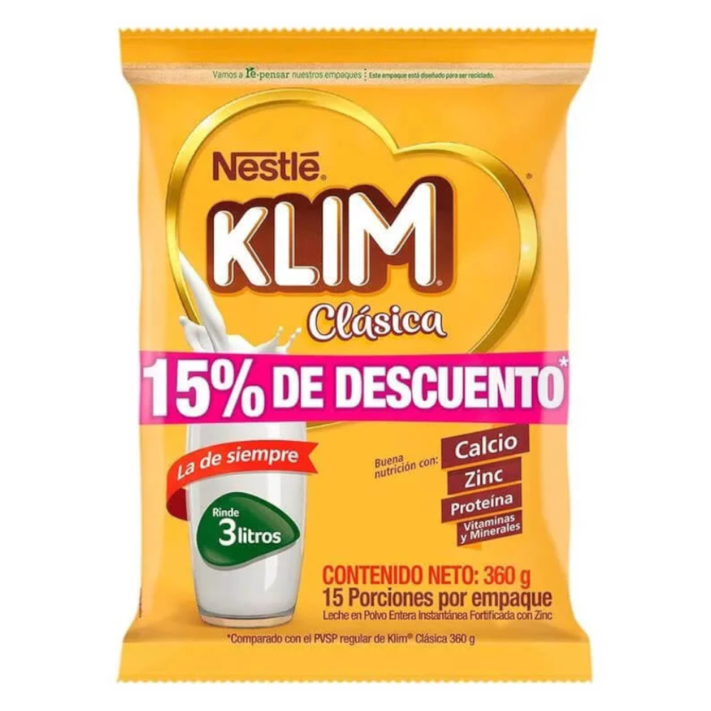 Alimento Lácteo Klim Clásica 360Gr Ahorra 15%