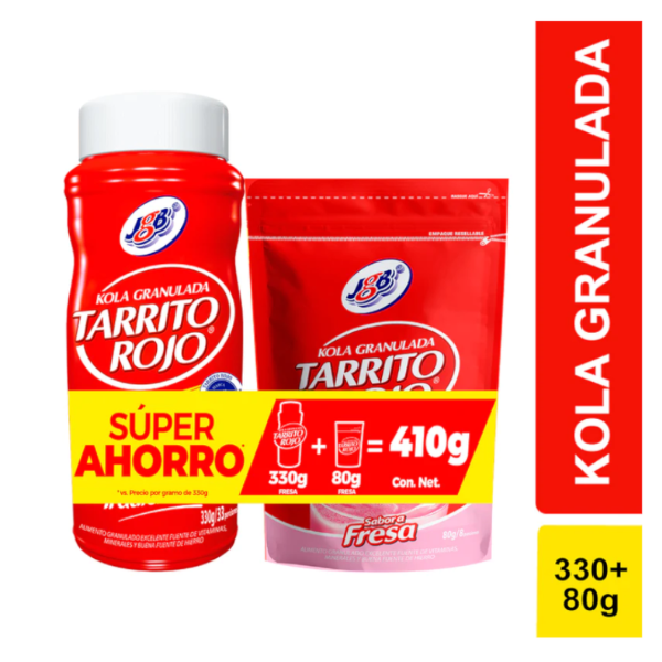 Tarrito Rojo Fresa 330Gr + Fresa 80Gr Super Ahorro