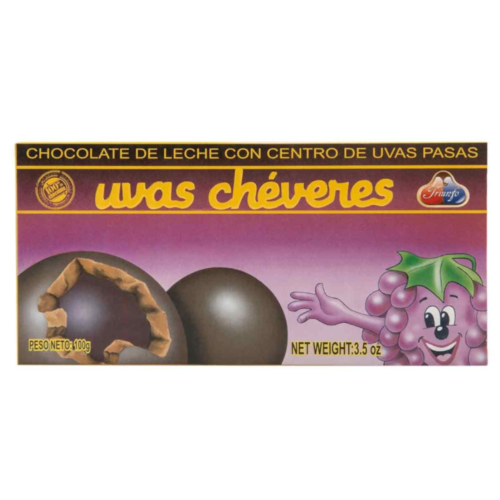 Chocolate Con Centro De Uvas Pasas Triunfo 100Gr