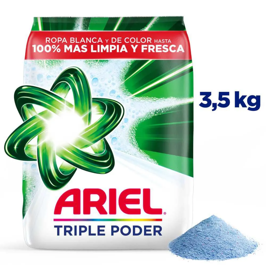 Detergente Polvo Ariel Triple Poder 3.5Kg