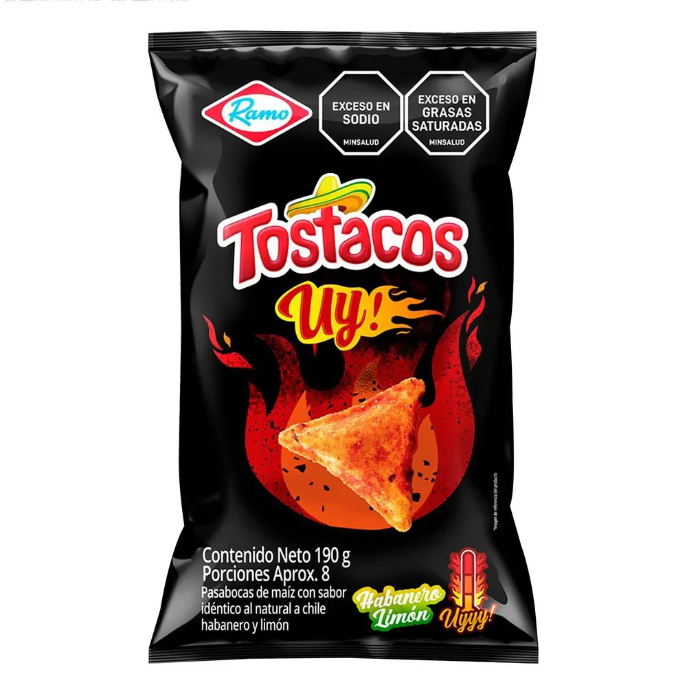 Tostacos Uy Habanero Limón Ramo 190Gr