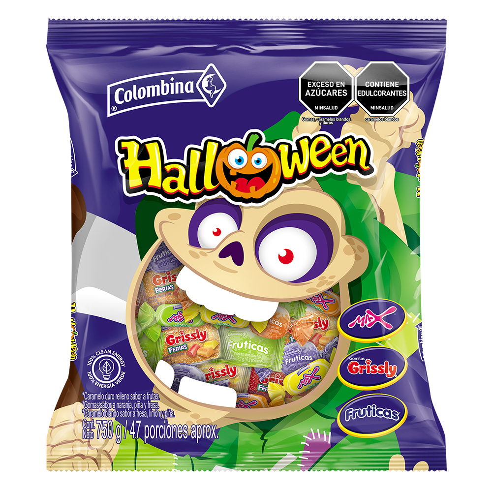 Caramelos  Halloween Colombina Surtido  750Gr 47 Porciones