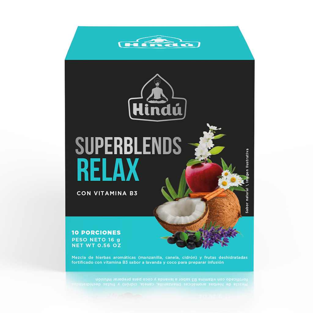 Té Aromática Hindú  Relajante Con Vitamina B3 10 Unidades 16Gr