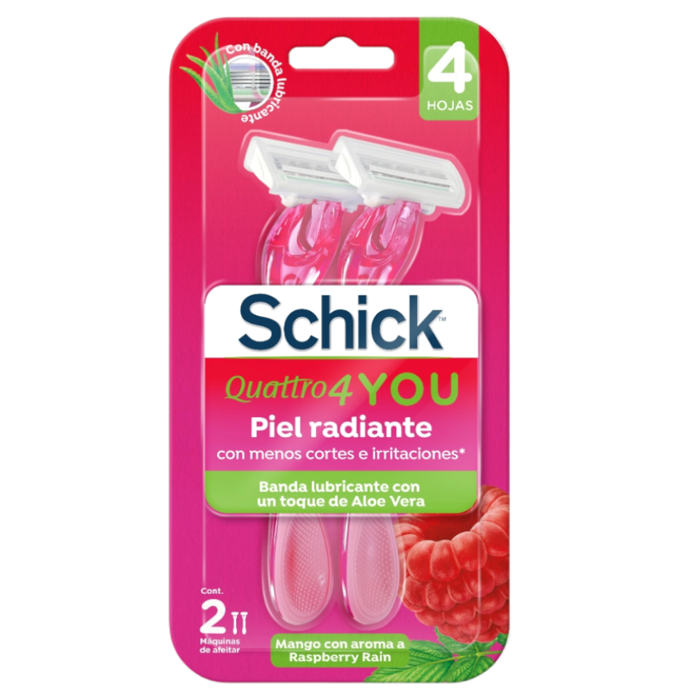 Maquina Afeitar Schick Quattro You 2 Unidades