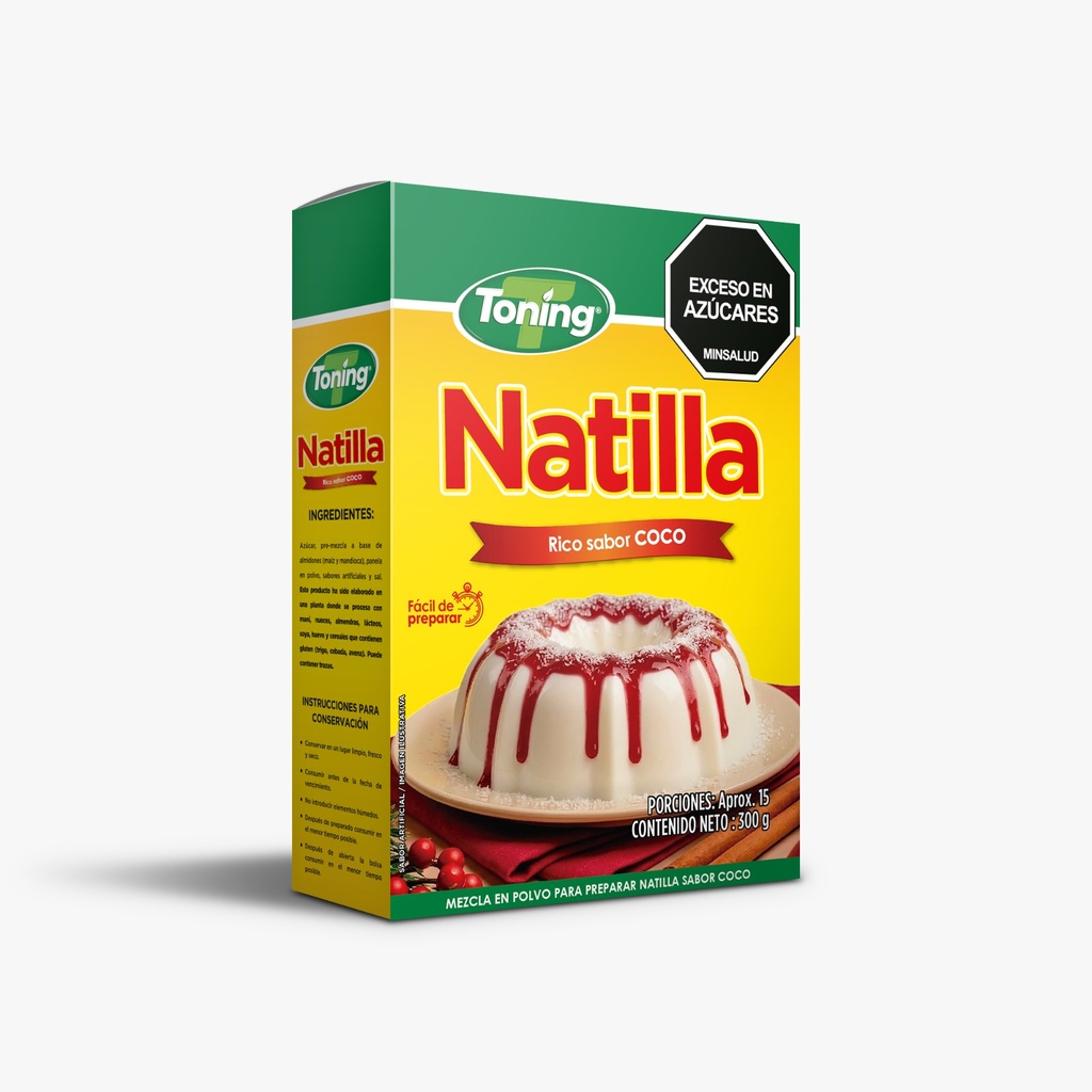 Natilla Toning Coco Navidad 300Gr