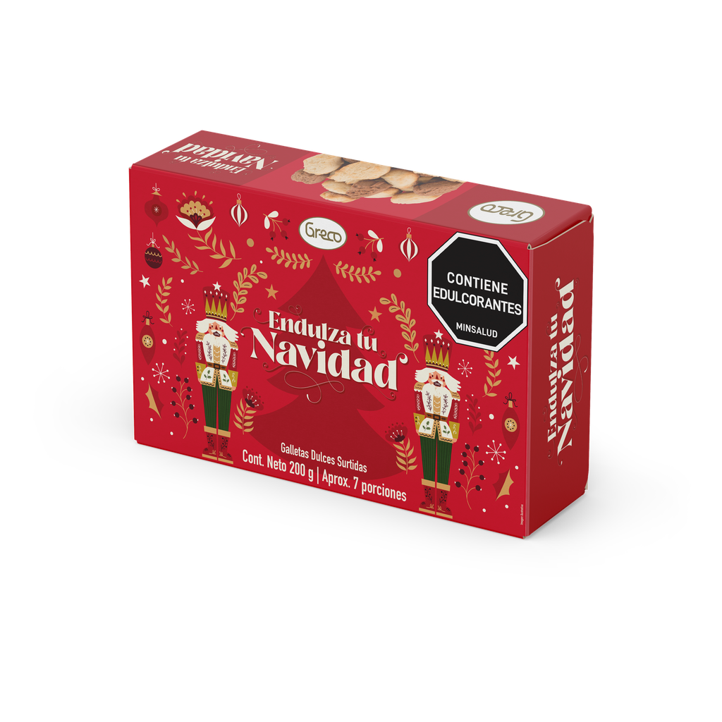 Galleta Dulce Navidad Surtida Greco Caja 200Gr