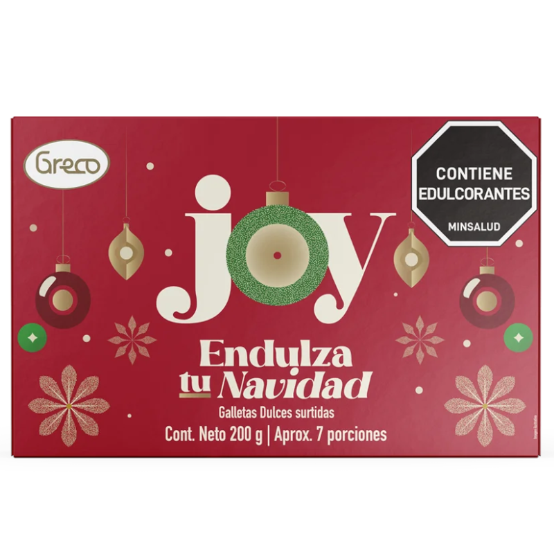Galleta Dulce Navidad Surtida Joy Greco Caja 200Gr